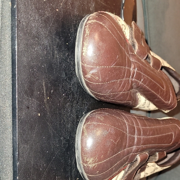 Gucci Brown and Beige Velcro Sneakers - Picture 7 of 9